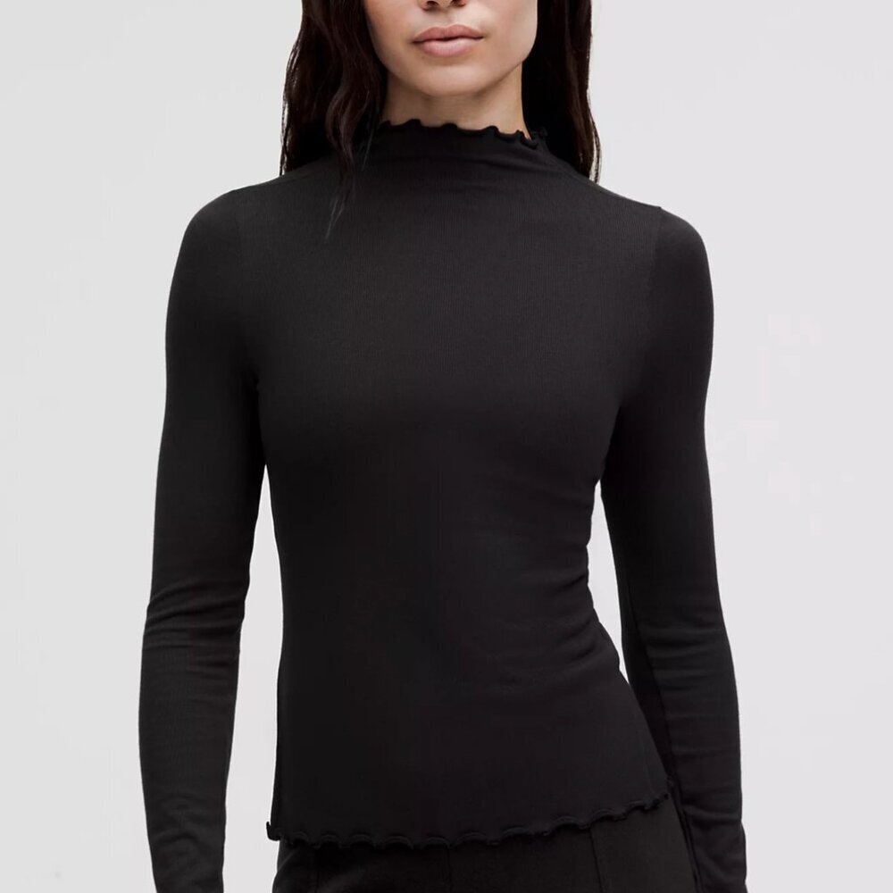 Lululemon Hold Tight Lettuce Turtleneck Black 0